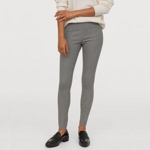 H&M Houndstooth Pintuck Trouser Leggings NWT